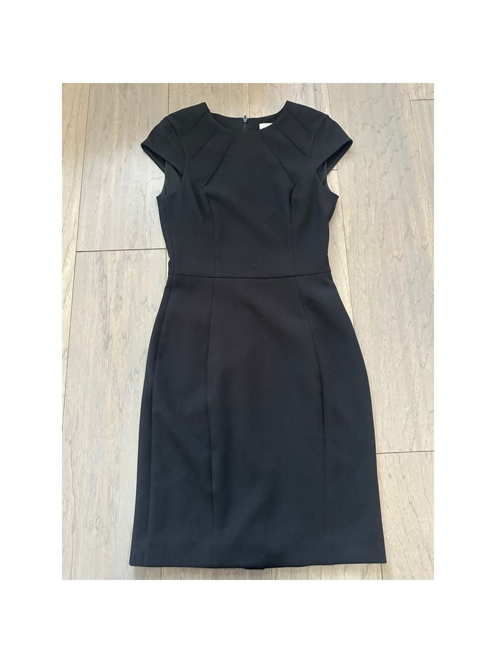 H&M Black Sheath Midi Dress Size 0 - Picture 7 of 13